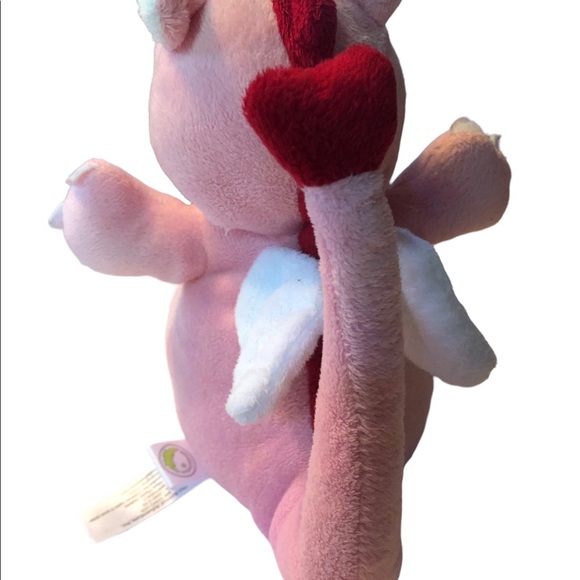 Pink Dragon Plush Red Hearts Stuffed Animal 12” Animal Adventure Valentines 2011 - Picture 9 of 9